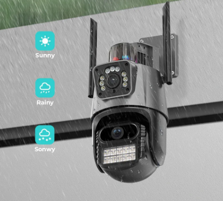 Miniatura 2 de Camara de exterior doble lente con alarm